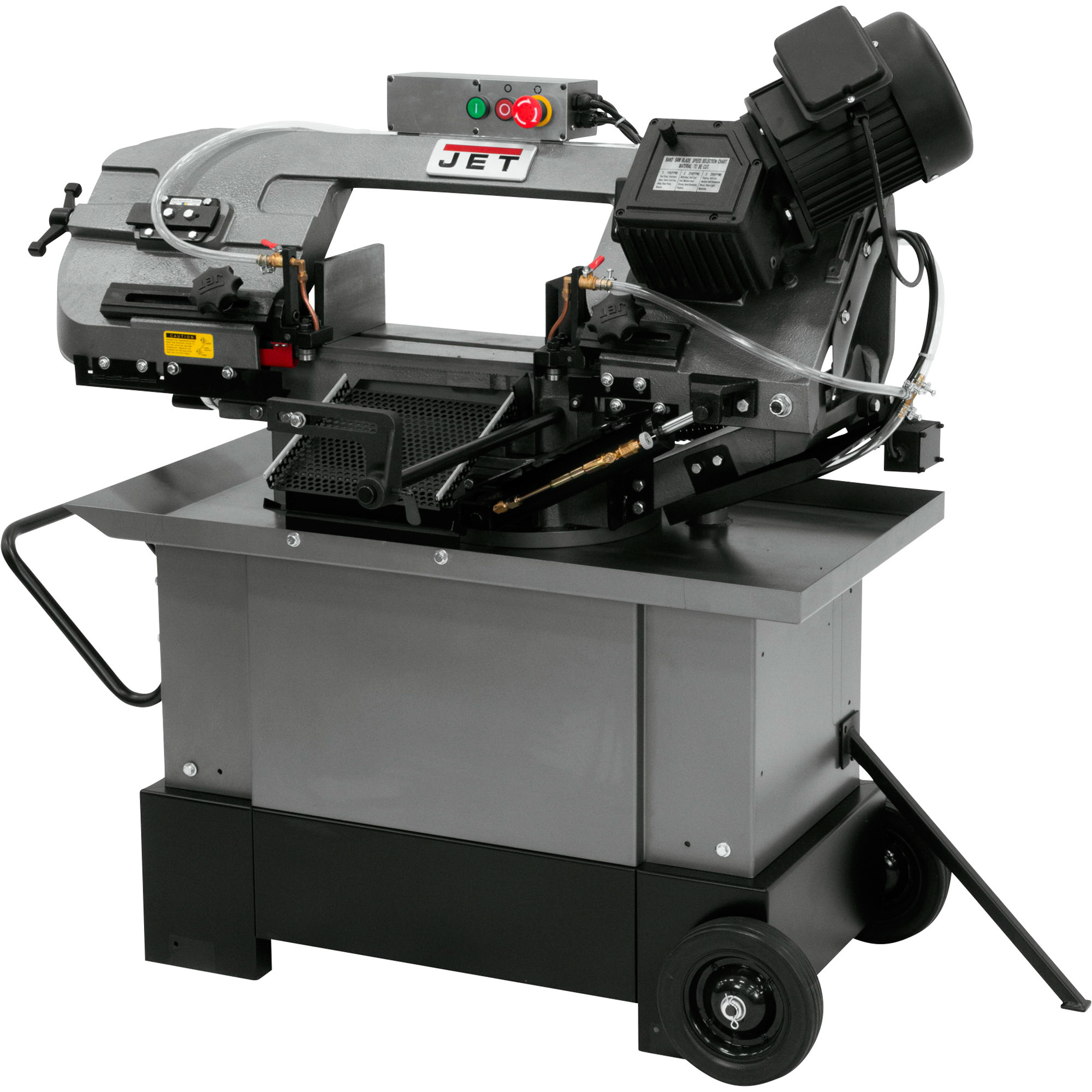 JET Horizontal/Vertical Mitering Geared Head Bandsaw, 7in. x 10 1/2in., 1HP, 115/230 Volt, Single Phase, Model# HVBS-710SG